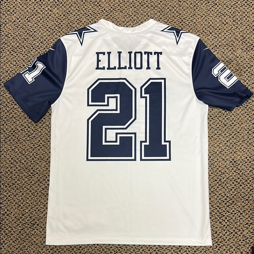 Men’s Nike Dallas Cowboys Ezekiel Elliott Color Rush Thanksgiving Day Jersey